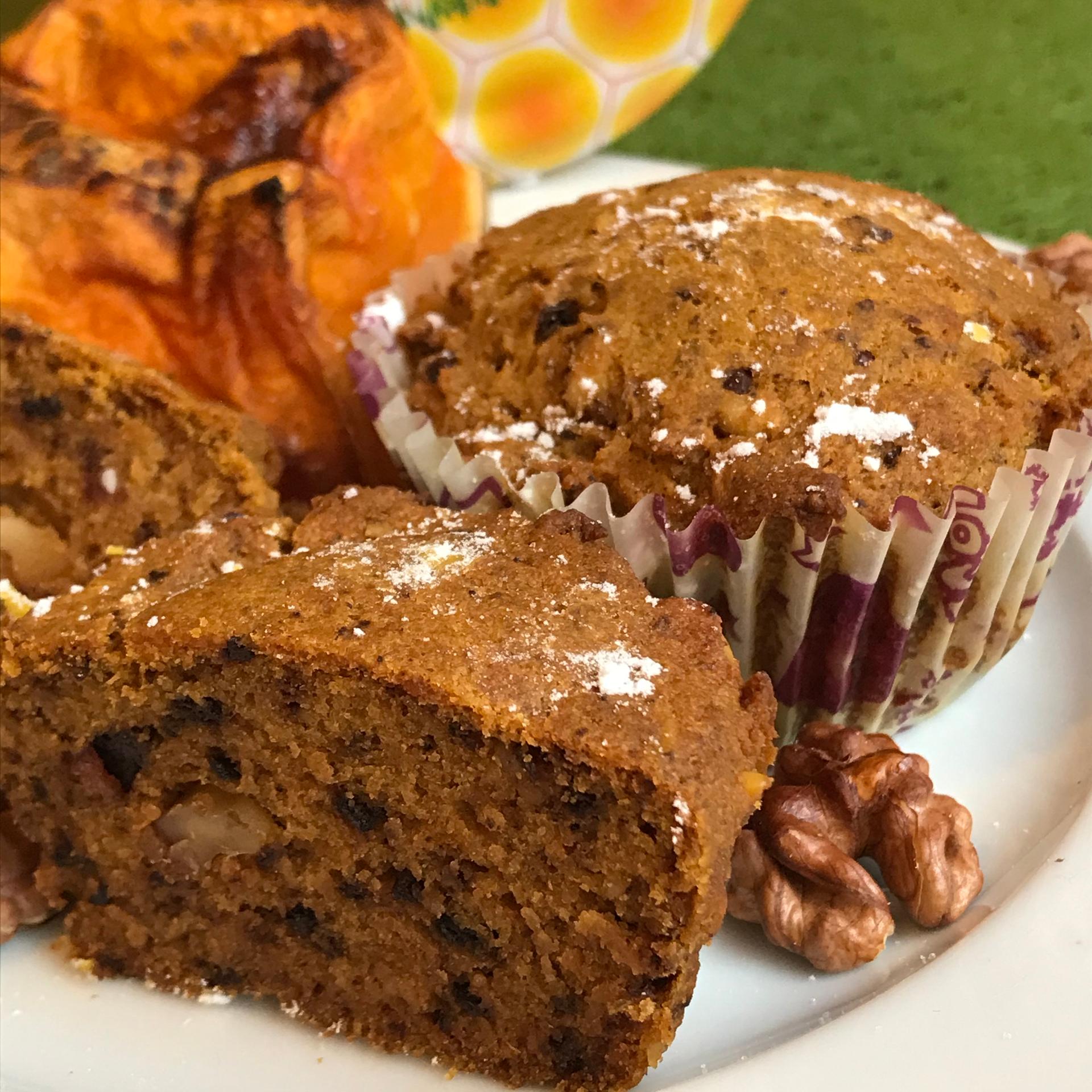 Sütőtökös diós-csokis muffin